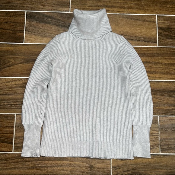 Banana Republic Scottish Cashmere Yarn By Todd & Duncan Turtleneck Cream Sweater - Picture 1 of 5